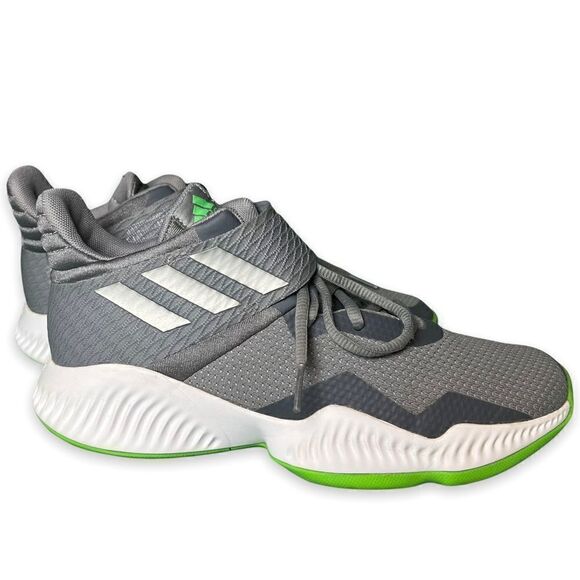 Mens Adidas Explosive Bounce Basketball Grey Lime Green Shoes 6 - Picture 8 of 13